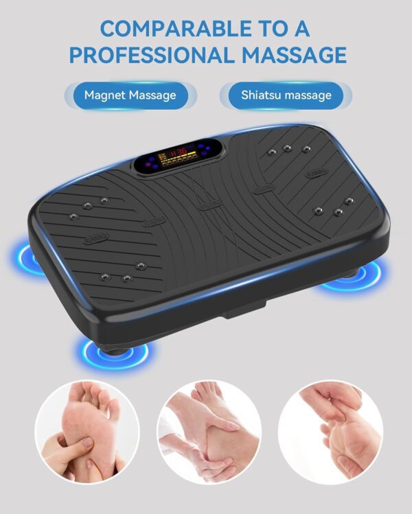 Vibration Plate Exercise Machine, Vibration Plate Platform for Lymphatic Drainage, 200 Adjustable Speeds Power Shaping Vibrating Plate Helps Weight Loss, Shaping, Max Weight 450 Lbs - Image 4