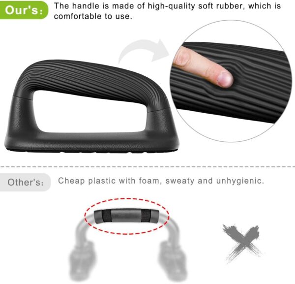 Kipika Push Up Bars, Pushup Stands, Anti-Slip Soft Plastic Push Up Handles, Bottom Anti-Slip Pad, Strength Training Equipment, Perfect for Floor Workout Exercise - Image 5