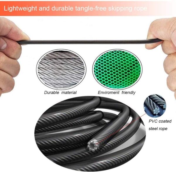 Redify Jump Rope,Jump Ropes for Fitness for Women Men and Kids,Speed Jumping Rope for Workout with Ball Bearings,Adjustable Skipping Rope for Exercise&Slim Body at Home School Gym - Image 8