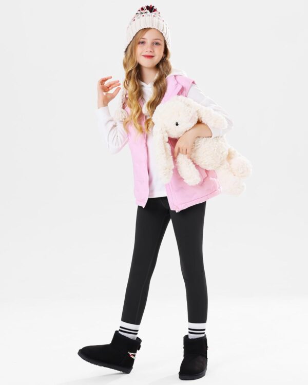 Stelle Girl's Fleece Lined Leggings Youth High Waist Warm Winter Athletic Yoga Pants with Hidden Pocket - Image 3