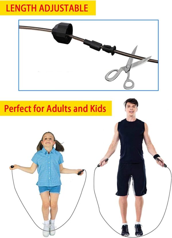 Redify Jump Rope,Jump Ropes for Fitness for Women Men and Kids,Speed Jumping Rope for Workout with Ball Bearings,Adjustable Skipping Rope for Exercise&Slim Body at Home School Gym - Image 9