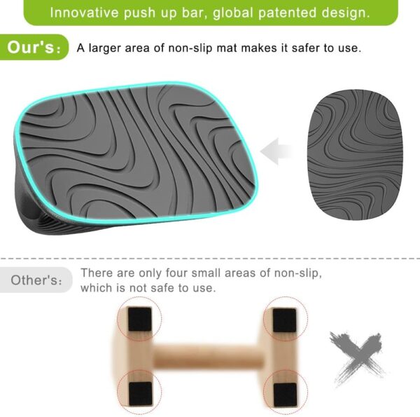 Kipika Push Up Bars, Pushup Stands, Anti-Slip Soft Plastic Push Up Handles, Bottom Anti-Slip Pad, Strength Training Equipment, Perfect for Floor Workout Exercise - Image 3