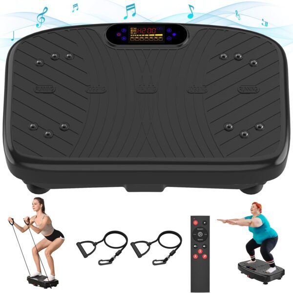 Vibration Plate Exercise Machine, Vibration Plate Platform for Lymphatic Drainage, 200 Adjustable Speeds Power Shaping Vibrating Plate Helps Weight Loss, Shaping, Max Weight 450 Lbs - Image 9