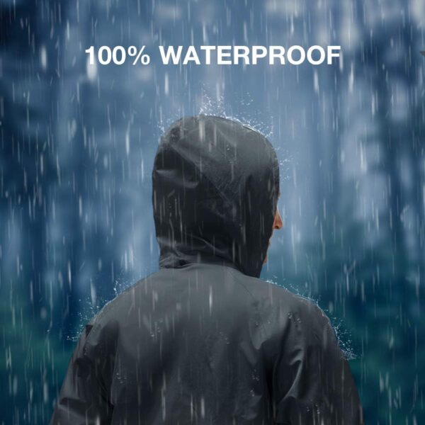 TIDEWE Rain Suit, Waterproof Breathable Lightweight 2 Pieces Rainwear - Image 3