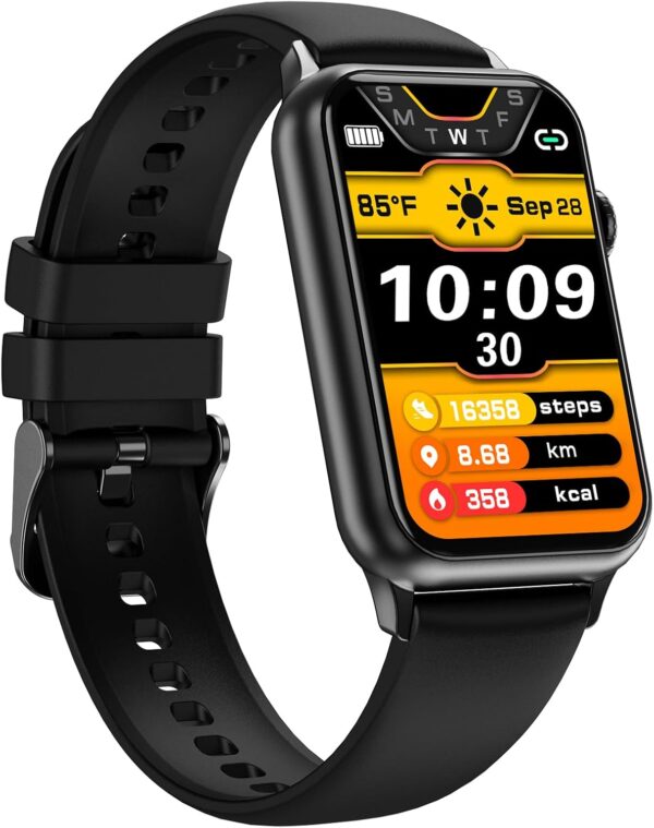 Health Fitness Tracker Smart Watch with 24/7 Heart Rate Blood Oxygen Blood Pressure Monitor Sleep Tracker 128 Exercise Modes Step Calorie Counter Pedometer IP68 Waterproof for Women Men Android iOS