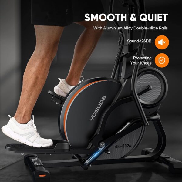 YOSUDA Pro Cardio Climber Stepping Elliptical Machine, 3-in-1 Elliptical Machine Stair Stepper Trainer, Total Body Fitness Cross Trainer with Quiet Magnetic Driving System, 16 Resistance - Image 5