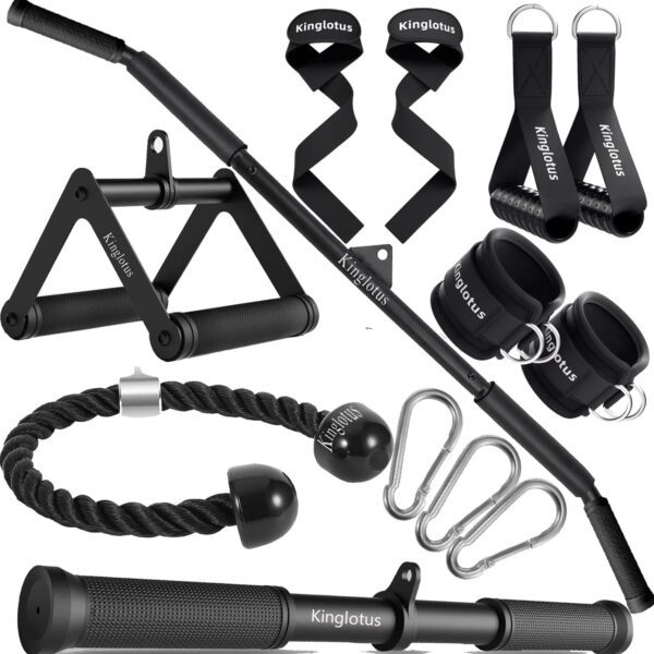 Cable Machine for Home Gym, Triceps Press Down Cable Machine attachments, LAT Pull Down attachments, Triceps Pull Down attachments, Fitness Equipment Cable Accessories.