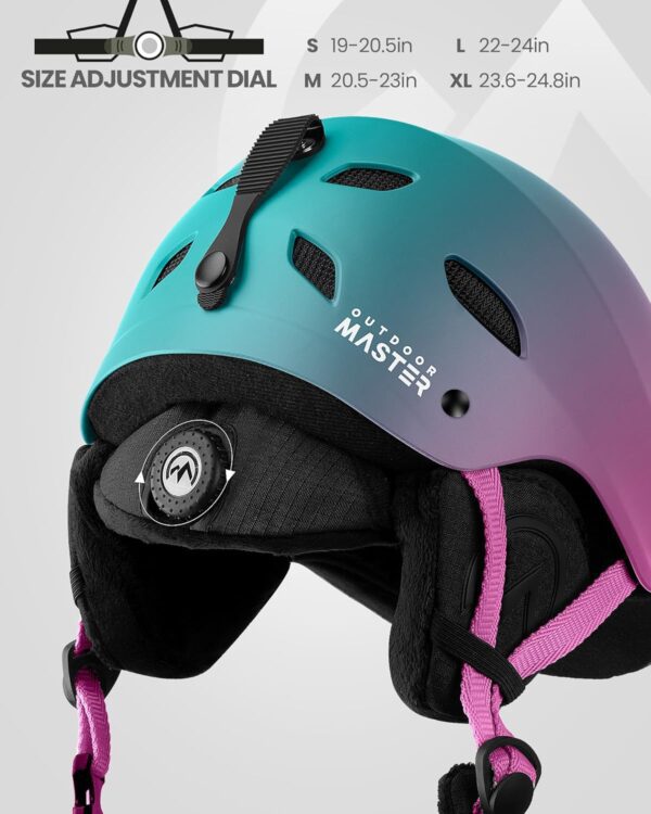 OutdoorMaster Ski Helmet Set,Kelvin Ski Helmet with Ski Goggles PRO - Snowboard Helmet Set for Men, Women & Youth - Image 3