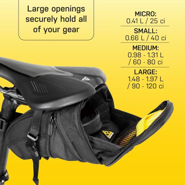 Topeak Aero Wedge Pack Bicycle Bag with Strap Mount - Image 3