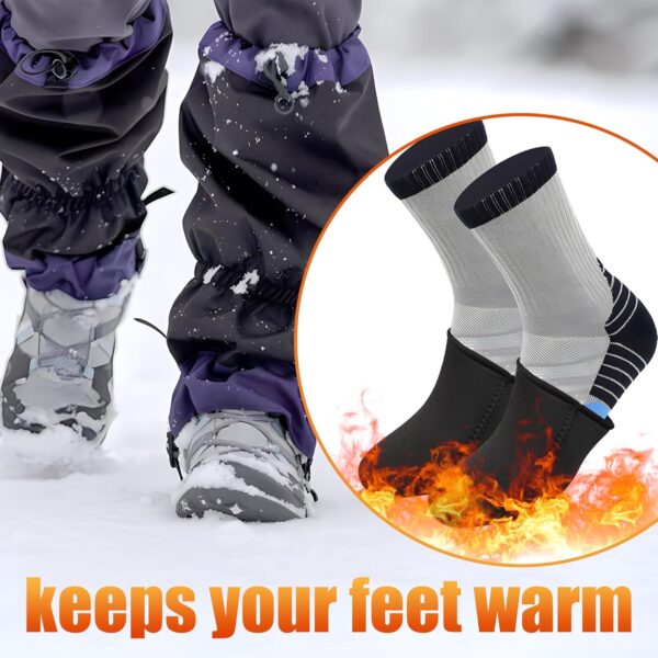 2 Pairs 3mm Neoprene Toe Warmers Black Feet Warmer Toe Covers Thermal Foot Toe Caps for Winter Sports Outdoor - Image 5