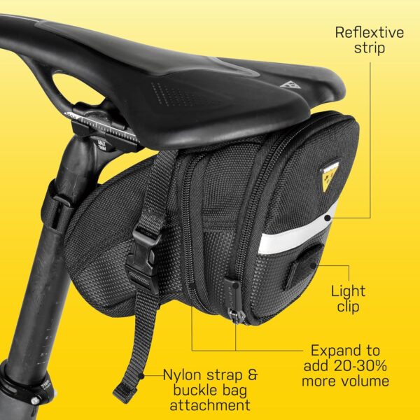 Topeak Aero Wedge Pack Bicycle Bag with Strap Mount - Image 4