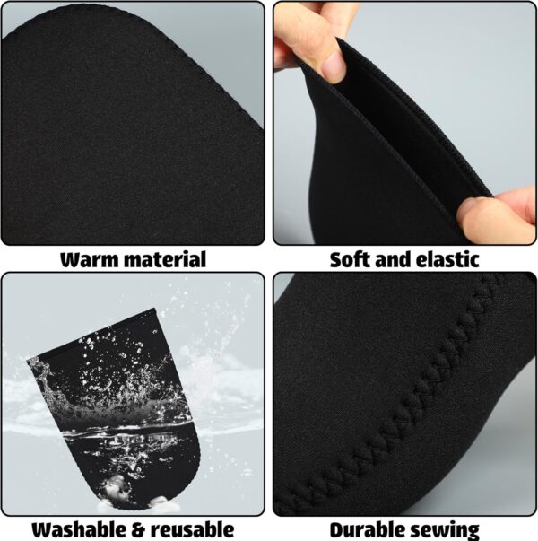 2 Pairs 3mm Neoprene Toe Warmers Black Feet Warmer Toe Covers Thermal Foot Toe Caps for Winter Sports Outdoor - Image 3