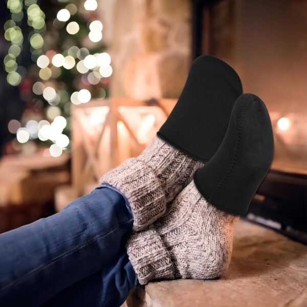2 Pairs 3mm Neoprene Toe Warmers Black Feet Warmer Toe Covers Thermal Foot Toe Caps for Winter Sports Outdoor - Image 7