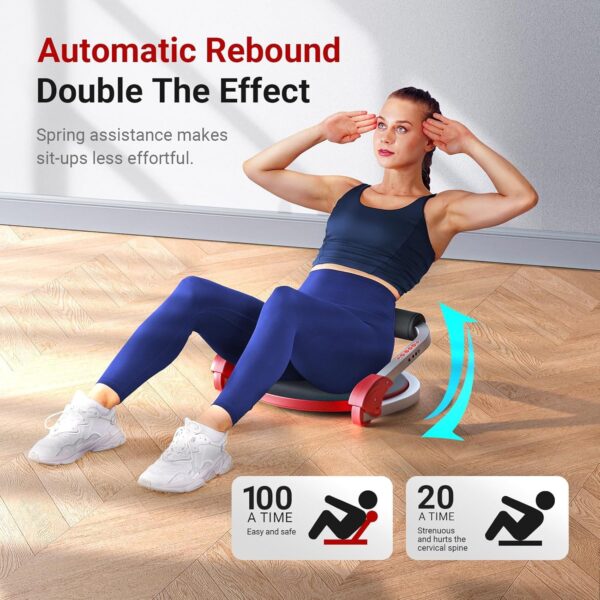 MERACH Ab Machine for Stomach Workout, Ab Crunch Machine with 3 Adjustable Resistance and Automatic Rebound, Sit Up Machine with 330 LBS Weight Capacity, Ab Workout Equipment for Home Exercise - Image 2