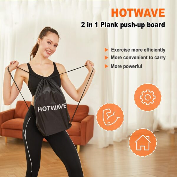 HOTWAVE Portable Workout Equipment with 20 Gym Accessories.Push Up Board &Plank,Resistance Band with Ab Roller Wheel,Exercise at Home For Men and Women - Image 5