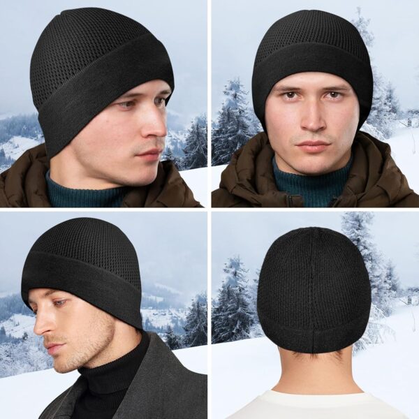 Bamboo Lightweight Skull Cap Beanie Hat for Men Women, Soft and Comfy Sleep Cap Watch Hat - Image 3