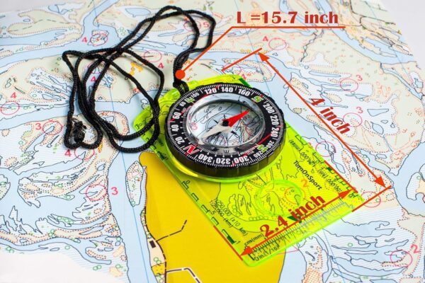 TurnOnSport Orienteering Compass - Advanced Scout Compass for Hiking, Camping, and Backpacking - Best Survival Gifts for Kids - Image 5
